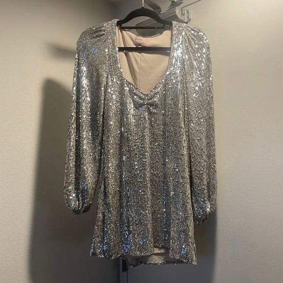 SHOW ME YOUR MUMU ANISTON MINI DRESS Holiday Christmas NYE Dress Size Medium - Picture 2 of 9